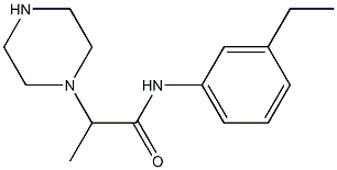 N-(3-ethylphenyl)-2-(piperazin-1-yl)propanamide Struktur