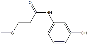 N-(3-hydroxyphenyl)-3-(methylsulfanyl)propanamide Struktur