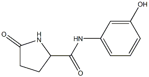 N-(3-hydroxyphenyl)-5-oxopyrrolidine-2-carboxamide Struktur