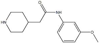 N-(3-methoxyphenyl)-2-piperidin-4-ylacetamide Struktur