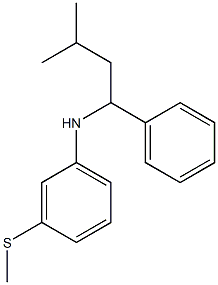 N-(3-methyl-1-phenylbutyl)-3-(methylsulfanyl)aniline Struktur