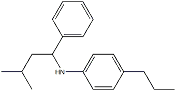 N-(3-methyl-1-phenylbutyl)-4-propylaniline Struktur