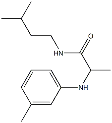 N-(3-methylbutyl)-2-[(3-methylphenyl)amino]propanamide Struktur