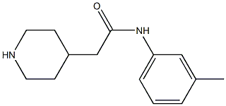 N-(3-methylphenyl)-2-piperidin-4-ylacetamide Struktur