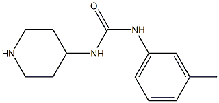 N-(3-methylphenyl)-N'-piperidin-4-ylurea Struktur