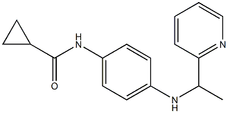 N-(4-{[1-(pyridin-2-yl)ethyl]amino}phenyl)cyclopropanecarboxamide Struktur