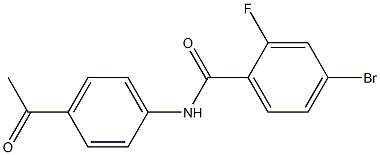 N-(4-acetylphenyl)-4-bromo-2-fluorobenzamide Struktur