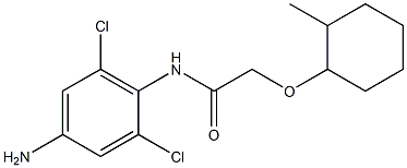 N-(4-amino-2,6-dichlorophenyl)-2-[(2-methylcyclohexyl)oxy]acetamide Struktur