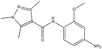 N-(4-amino-2-methoxyphenyl)-1,3,5-trimethyl-1H-pyrazole-4-carboxamide Struktur