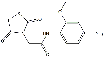 N-(4-amino-2-methoxyphenyl)-2-(2,4-dioxo-1,3-thiazolidin-3-yl)acetamide Struktur