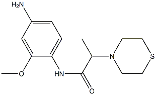 N-(4-amino-2-methoxyphenyl)-2-(thiomorpholin-4-yl)propanamide Struktur