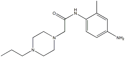 N-(4-amino-2-methylphenyl)-2-(4-propylpiperazin-1-yl)acetamide Struktur