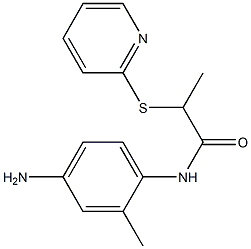 N-(4-amino-2-methylphenyl)-2-(pyridin-2-ylsulfanyl)propanamide Struktur