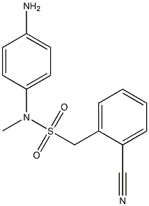 N-(4-aminophenyl)-1-(2-cyanophenyl)-N-methylmethanesulfonamide Struktur