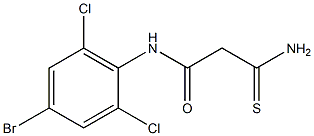 N-(4-bromo-2,6-dichlorophenyl)-2-carbamothioylacetamide Struktur