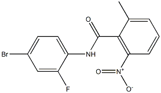 N-(4-bromo-2-fluorophenyl)-2-methyl-6-nitrobenzamide Struktur