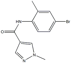 N-(4-bromo-2-methylphenyl)-1-methyl-1H-pyrazole-4-carboxamide Struktur