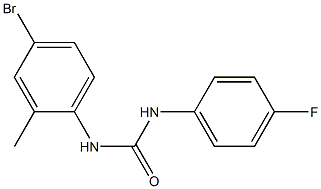 N-(4-bromo-2-methylphenyl)-N'-(4-fluorophenyl)urea Struktur