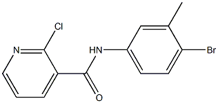 N-(4-bromo-3-methylphenyl)-2-chloropyridine-3-carboxamide Struktur