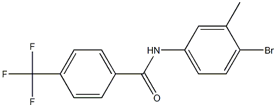 N-(4-bromo-3-methylphenyl)-4-(trifluoromethyl)benzamide Struktur