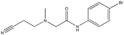 N-(4-bromophenyl)-2-[(2-cyanoethyl)(methyl)amino]acetamide Struktur