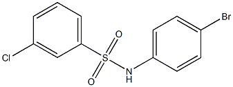 N-(4-bromophenyl)-3-chlorobenzene-1-sulfonamide Struktur