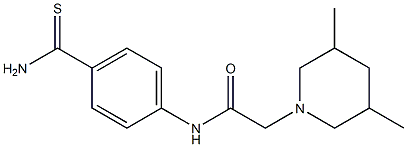 N-(4-carbamothioylphenyl)-2-(3,5-dimethylpiperidin-1-yl)acetamide Struktur