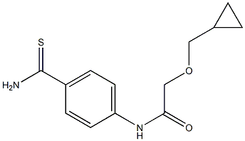 N-(4-carbamothioylphenyl)-2-(cyclopropylmethoxy)acetamide Struktur