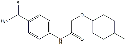 N-(4-carbamothioylphenyl)-2-[(4-methylcyclohexyl)oxy]acetamide Struktur