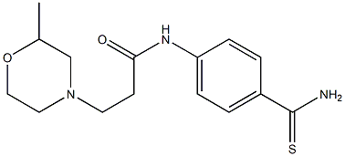 N-(4-carbamothioylphenyl)-3-(2-methylmorpholin-4-yl)propanamide Struktur