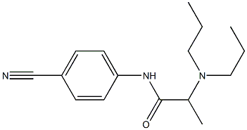 N-(4-cyanophenyl)-2-(dipropylamino)propanamide Struktur