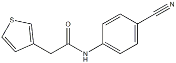 N-(4-cyanophenyl)-2-(thiophen-3-yl)acetamide Struktur