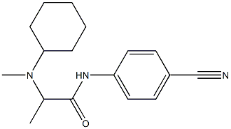 N-(4-cyanophenyl)-2-[cyclohexyl(methyl)amino]propanamide Struktur