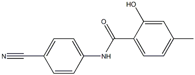 N-(4-cyanophenyl)-2-hydroxy-4-methylbenzamide Struktur