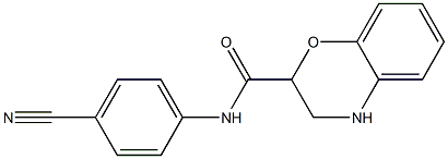 N-(4-cyanophenyl)-3,4-dihydro-2H-1,4-benzoxazine-2-carboxamide Struktur