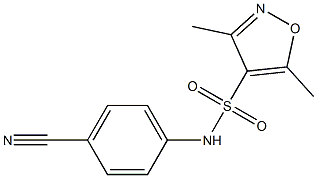 N-(4-cyanophenyl)-3,5-dimethyl-1,2-oxazole-4-sulfonamide Struktur