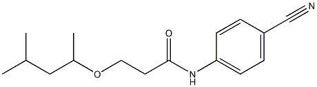 N-(4-cyanophenyl)-3-[(4-methylpentan-2-yl)oxy]propanamide Struktur