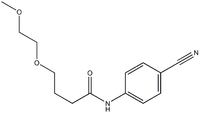 N-(4-cyanophenyl)-4-(2-methoxyethoxy)butanamide Struktur