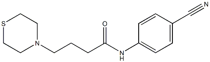 N-(4-cyanophenyl)-4-(thiomorpholin-4-yl)butanamide Struktur