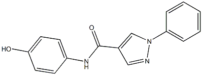 N-(4-hydroxyphenyl)-1-phenyl-1H-pyrazole-4-carboxamide Struktur