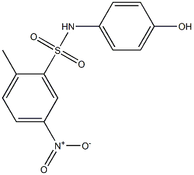 N-(4-hydroxyphenyl)-2-methyl-5-nitrobenzene-1-sulfonamide Struktur