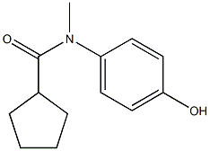 N-(4-hydroxyphenyl)-N-methylcyclopentanecarboxamide Struktur