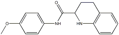 N-(4-methoxyphenyl)-1,2,3,4-tetrahydroquinoline-2-carboxamide Struktur