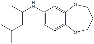 N-(4-methylpentan-2-yl)-3,4-dihydro-2H-1,5-benzodioxepin-7-amine Struktur