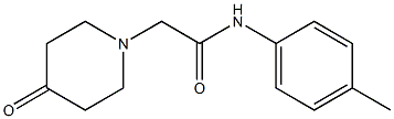 N-(4-methylphenyl)-2-(4-oxopiperidin-1-yl)acetamide Struktur