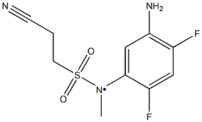 N-(5-amino-2,4-difluorophenyl)-2-cyano-N-methylethane-1-sulfonamido Struktur