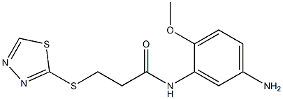 N-(5-amino-2-methoxyphenyl)-3-(1,3,4-thiadiazol-2-ylsulfanyl)propanamide Struktur