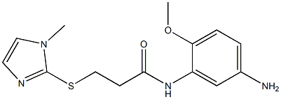 N-(5-amino-2-methoxyphenyl)-3-[(1-methyl-1H-imidazol-2-yl)sulfanyl]propanamide Struktur