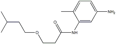 N-(5-amino-2-methylphenyl)-3-(3-methylbutoxy)propanamide Struktur