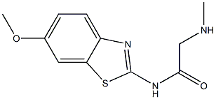 N-(6-methoxy-1,3-benzothiazol-2-yl)-2-(methylamino)acetamide Struktur